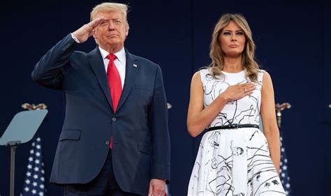 Melania Trump News First Lady Wows In White Dress For Independence Day