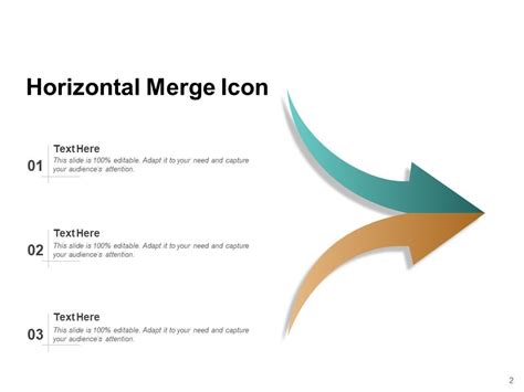 Merge Horizontal Arrows Processes Product Service Customer Powerpoint