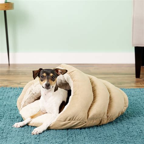 Ethical Pet Sleep Zone Cuddle Cave Cat And Dog Bed 22 In Tan