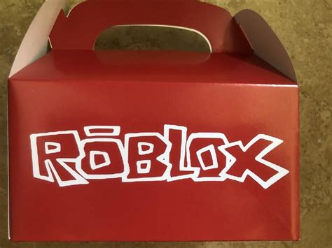 Roblox Party Favor Boxes Treat Goodie Bag Loot Box Birthday Etsy