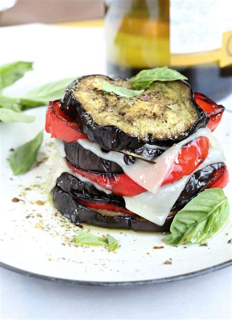 Roasted Eggplant Salad Stack For Dining Al Fresco Eggplant Salad