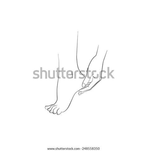 Hand Foot Body Care Woman Hand Stok Vektör Telifsiz 248558350