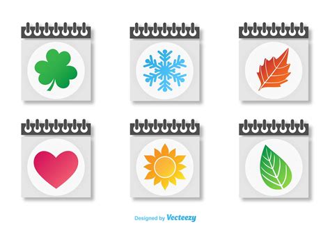 Seasonal Calendars Icon Vectors Download Free Vector Art Stock
