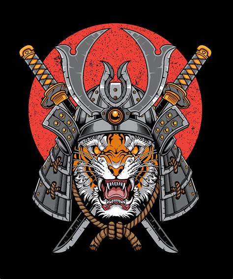 Samurai Tiger Digital Art By Me Pixels