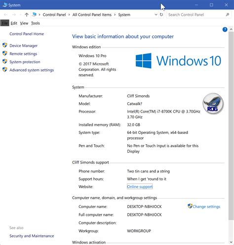 Customize Oem Support Information In Windows 10 Tutorials