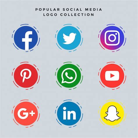 Conjunto De Iconos De Redes Sociales Populares Vector Gratis