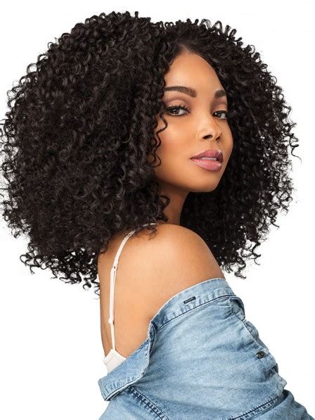 Short hairstyles like this can be rocked by all natural haired women with or without color in their hair. Black women's big afro synthetic curly hair wigs