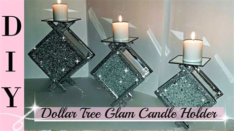 Diy Dollar Tree Glam Candle Holder Diy Home Decor Room Decor Dollar Tree Bling Diy