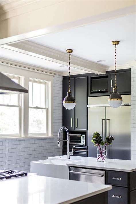 Maybe you would like to learn more about one of these? Island with Corner Farm Sink - Contemporary - Kitchen