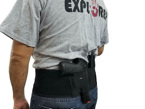 Explorer Belly Holster Adjustable Size Xl Ultimate Concealed Carry Black