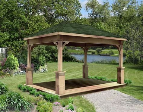 The gazebo open air consists of a wooden composite structure that does not require the maintenance that regular wood structures require. Pin on Arbor/Pergola