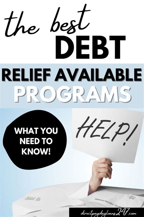 The Best Debt Relief Available Programs Debt Tips Debt Planning Ideas