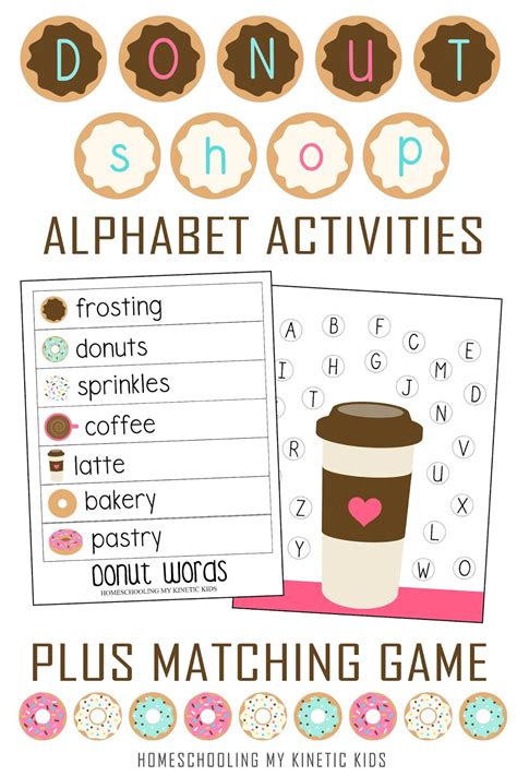 Donut Moveable Alphabet and Matching Game