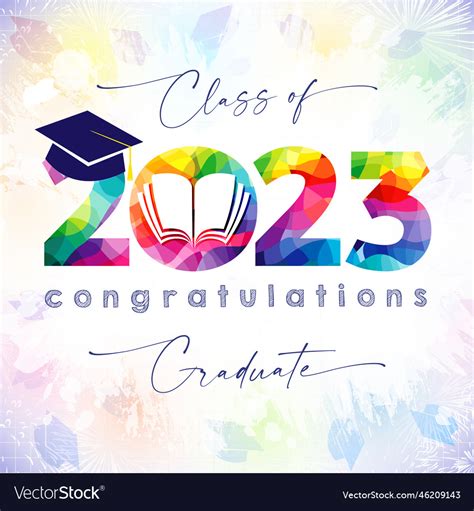 2023 Graduating Colorful Banner Royalty Free Vector Image