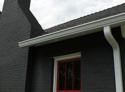 The simple solution of painting brick to simply change their color has. painting exterior brick chimney | Bricks, Exterior and ...