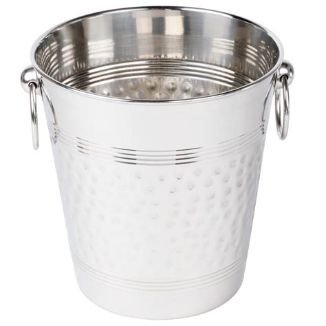 American Metalcraft Wb9 5 Qt Hammered Stainless Steel Wine Bucket