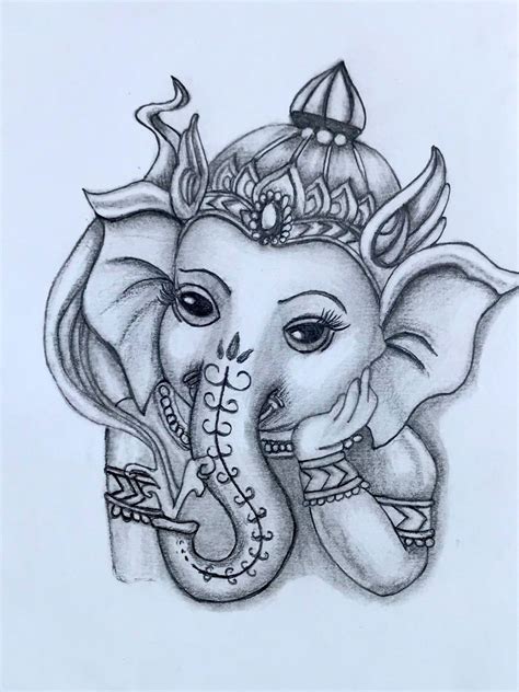 How To Draw Simple Ganesha In Pencil Step By Step Drawing Ganesha