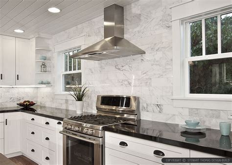 Marble Subway Tile Backsplash Kitchen