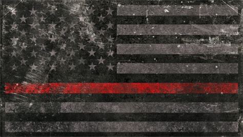 Thin Red Line American Flags Svg File