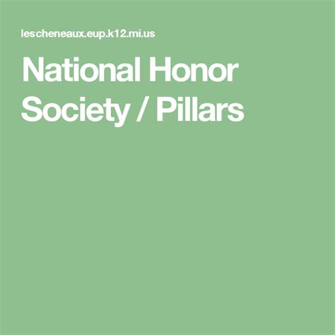 Plain english summary of the npps. National Honor Society / Pillars | National honor society ...