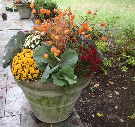 Fall Flower Pot Fall Container Gardens Fall Flower Arrangements Fall Planters