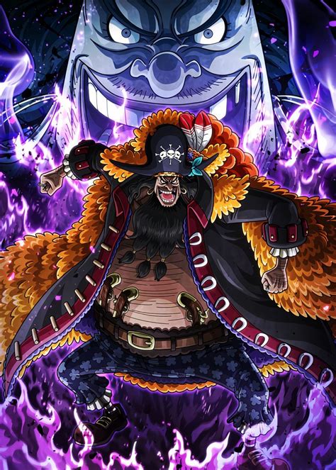 Blackbeard One Piece Poster By Onepiecetreasure Displate 新世界 ひげ