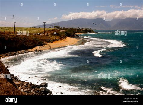 Shoreline At Hookipa Beach Park Maui Hawaii Stock Photo Alamy