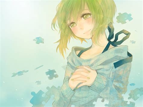 Gumi Vocaloid Crying Green Eyes Puzzle Hd Wallpaper Peakpx