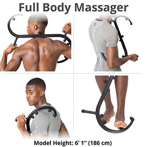 Body Back Buddy Trigger Point Back Massager 11 Knobs 3 Shapes Onyx