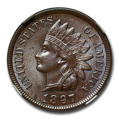 Buy 1897 Indian Head Cent Ms 64 Ngc Brown Apmex