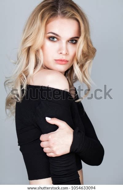 Sexy Female Model Woman Long Blonde Stock Photo 1054633094 Shutterstock