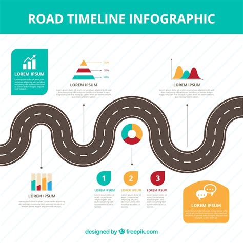 Free Vector Infographic Timeline Concept With Road