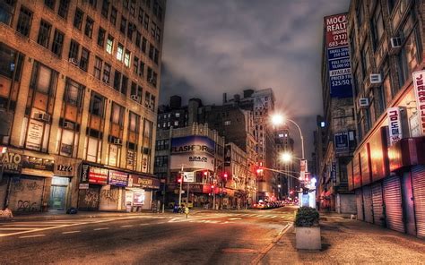 2560x1080px Free Download Hd Wallpaper New York Night Street