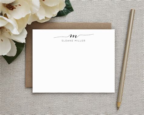 Personalized Stationery Personalized Notecard Set Personalized