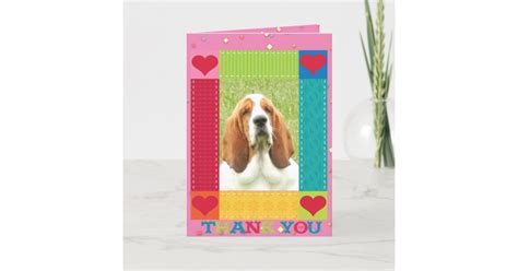 Basset Hound On Thank You Card