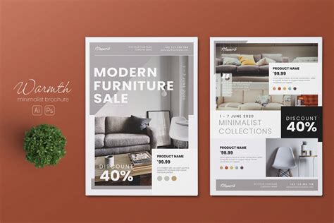 Furniture Store Ai And Psd Flyer 3 Flyer Templates ~ Creative Market
