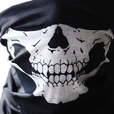 Skull Bandana Mask Tube Scarf Skeleton Motorcycle Headband