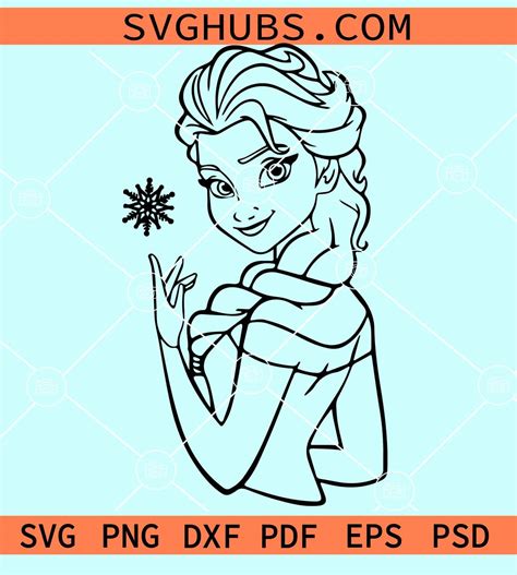 Frozen Elsa Svg Elsa Svg Disney Elsa Svg Elas Ice Princess Svg Elsa