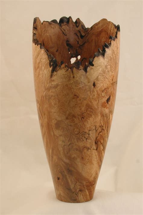 Natural Edge Turned Vase Wooden Vase