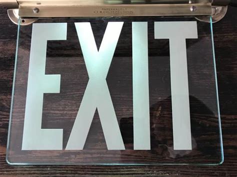 1930s Internalite Exit Sign