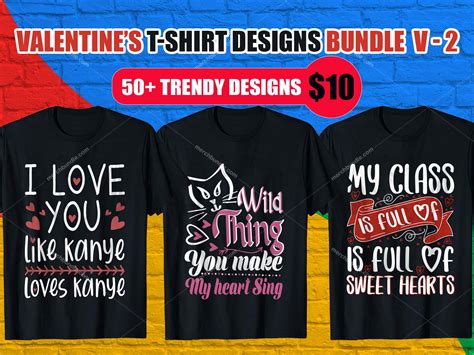 valentine day t shirt designs bundle best valentine day t shirt designs