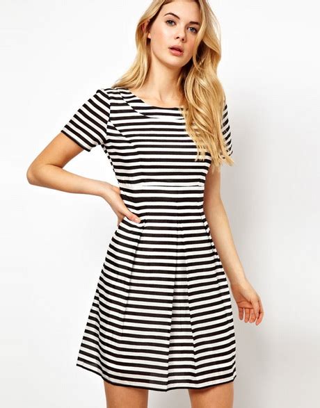 Black And White Stripe Dress Natalie