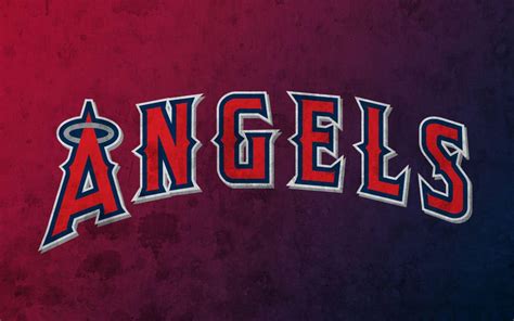 Download Free Los Angeles Angels Logo On Red And Blue Wallpaper MrWallpaper Com