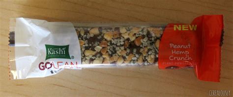 Review Kashi Golean Peanut Hemp Crunch Plant Powered Bar Cerealously