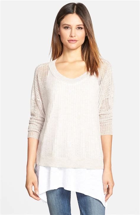 Eileen Fisher Organic Linen And Cotton Boxy Sweater Regular And Petite