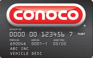 Fleet cards, also known as fuel cards, act just like charge cards and are provided by major oil and/or specialized credit companies. Conoco Fleet Credit Card - Benefits, Rates and Fees