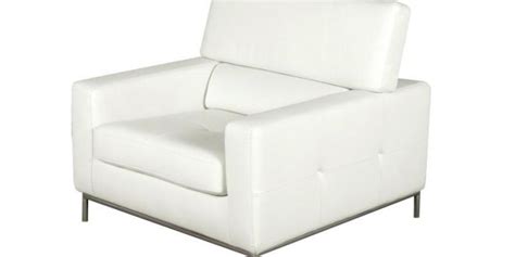 Contemporary White Leather Armchairs