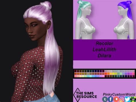 Recolor Of Leahlilliths Dilara Hair By Pinkycustomworld The Sims