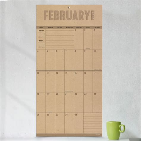 2024 Big Grid Kraft Wall Calendar Tf Publishing Calendars
