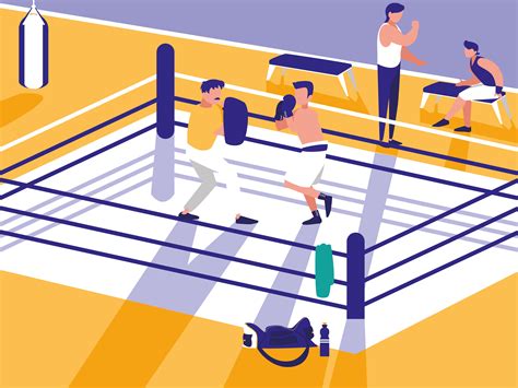 Boxing Ring Scene Icon 679292 Vector Art At Vecteezy